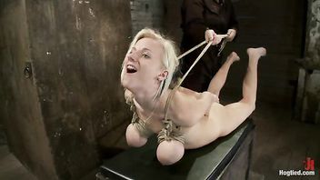 A sexy teen gets her tits bound in bondage tutorial series